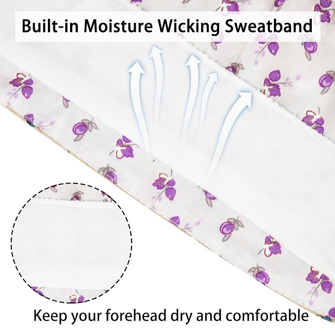 Scrub Caps Women Bouffant Scrub Caps, Adjustable Working Cap Ponytail Pouch Tie - Image 4