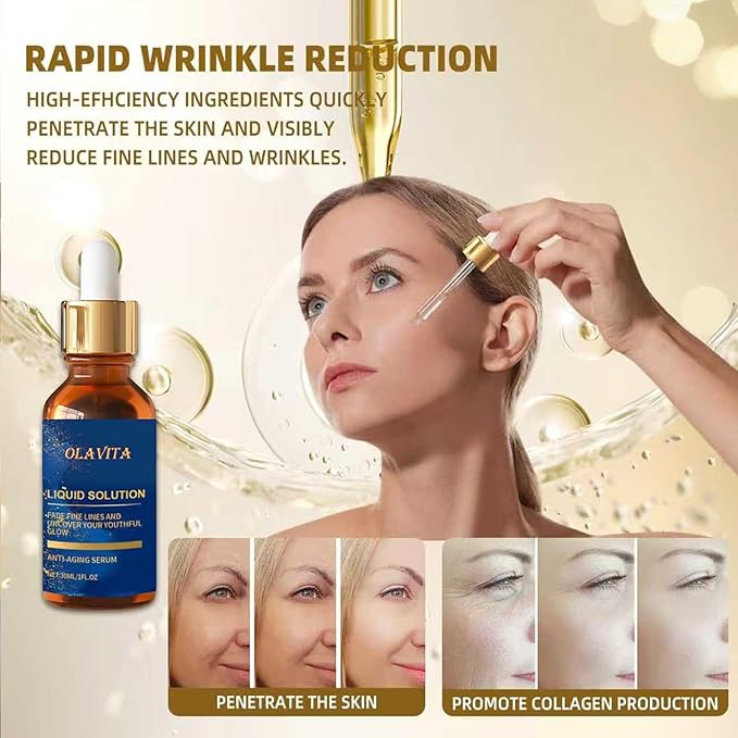 OLAVITA Liquid Solution Anti Aging Serum – New Upgraded Vitamin C Hydrating & - Image 5