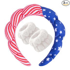 Beleki Spa Headband for Washing Face Wristband Set Sponge Makeup Skincare by Beleki