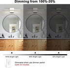 Modern Bathroom Vanity Light 15.7 inch 12W Dimmable 5CCT Led Bath Lights - Image 7