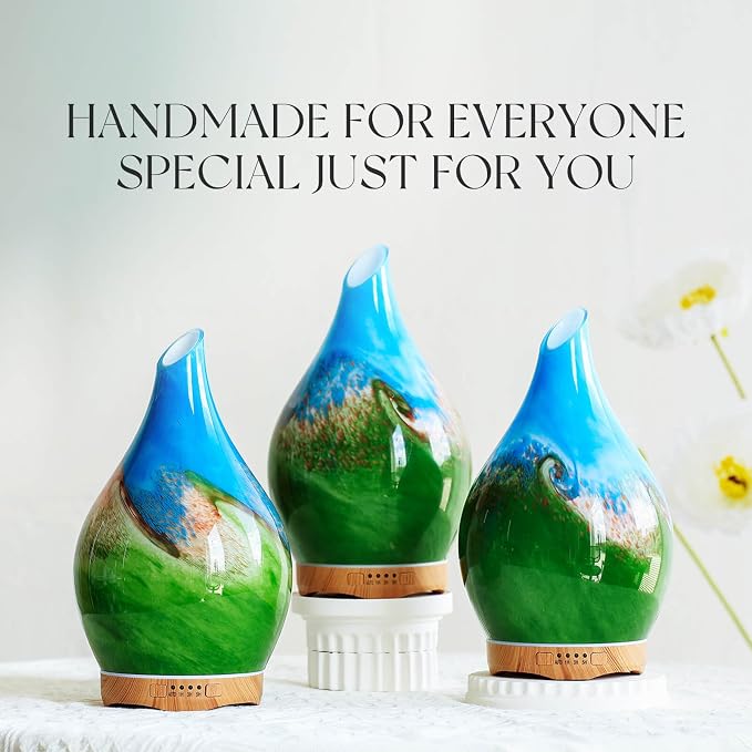 Porseme 280ml Essential Oil Diffuser Glass Color Changing Aroma Air Diffusers - Image 7