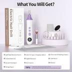 Professional Manicure Pedicure Kit, Cordless Electric Nail File - Image 8