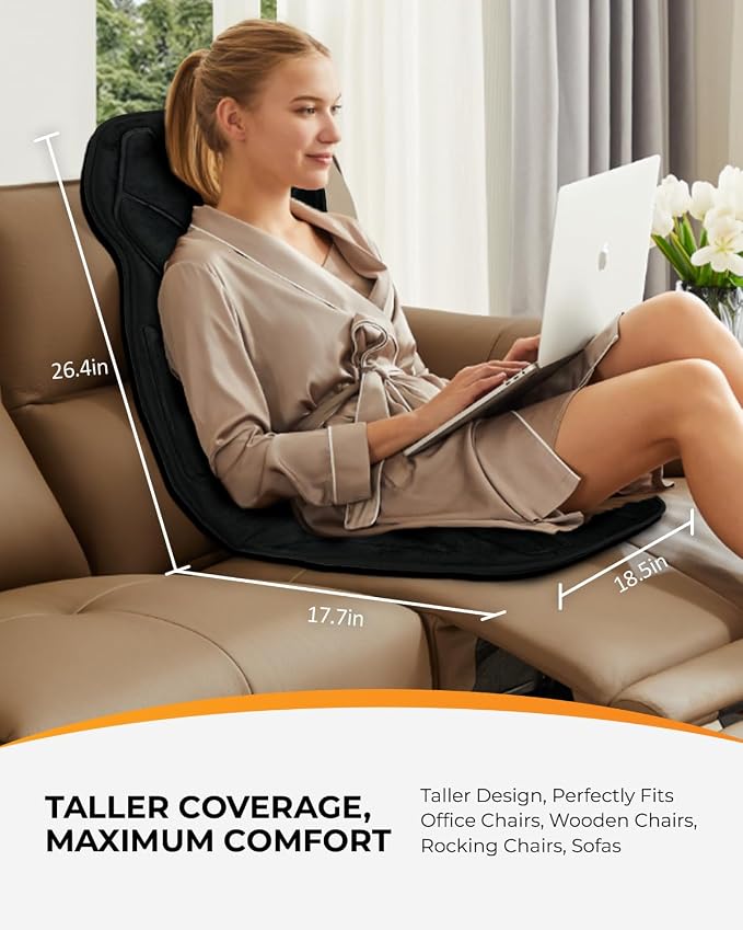 CooCoCo Back Massager with Heat, 8 Vibrating Motors Back Massager - Image 5
