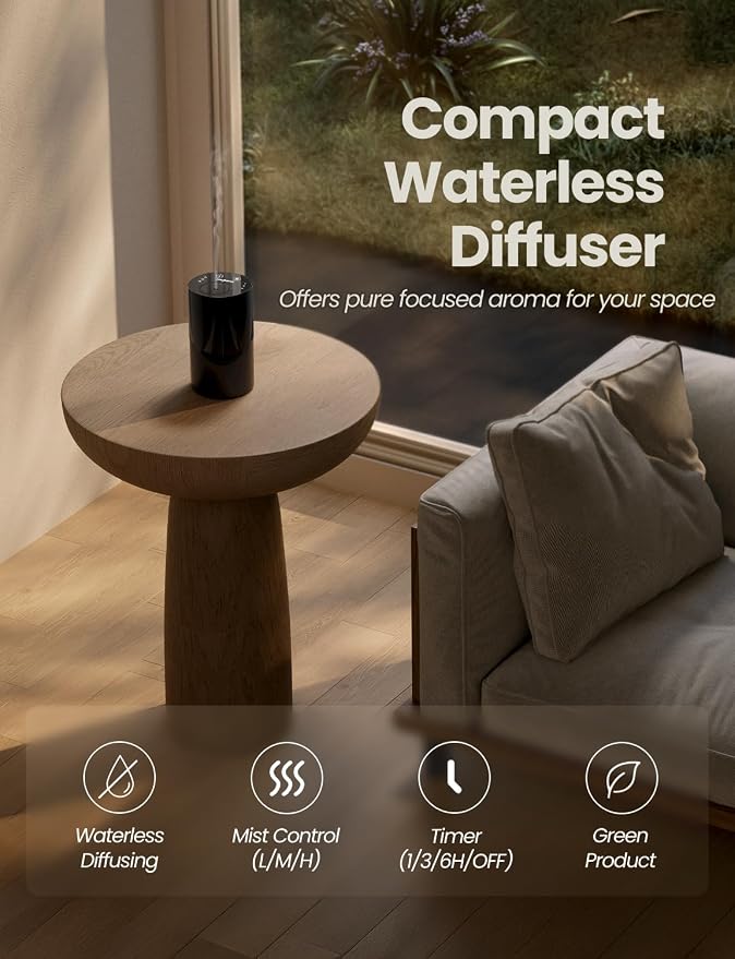 Waterless Essential Oil Diffuser, Portable Aromatherapy Diffuser - Image 2