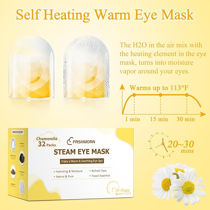 32Packs Steam Eye Mask, Heated Eye Mask - Image 5