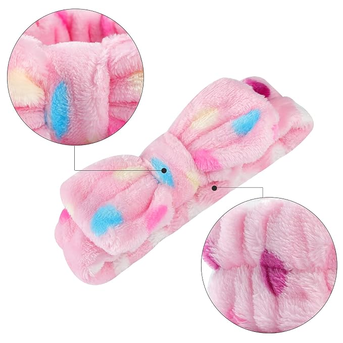 LAXIZAR 10 PCS Bow Headbands Shower Spa Headbands Headwraps - Image 3