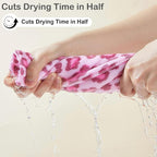 2 Pack Microfiber Hair Towel Wrap - Image 2