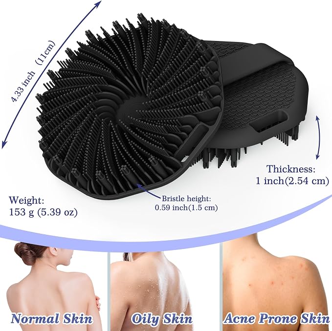 ManmiHealth 2 PCS Silicone Body Scrubber Shower Brush, Upgrade - Image 2