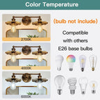 ZGLAOJT 2 Light Vintage Vanity Light Oil Rubbed Bronze Bathroom Light Fixtures - Image 3