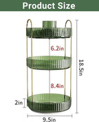 Asayuee 360 Rotating Makeup Organizer, 3 Tier Large Capacity Make Up Organizers - Image 5