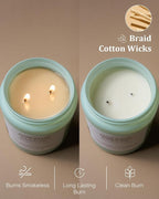 M&SENSE Candle Oceanic Breeze Scented, 19.4oz 110 Hour Long Lasting 2 Wick - Image 5