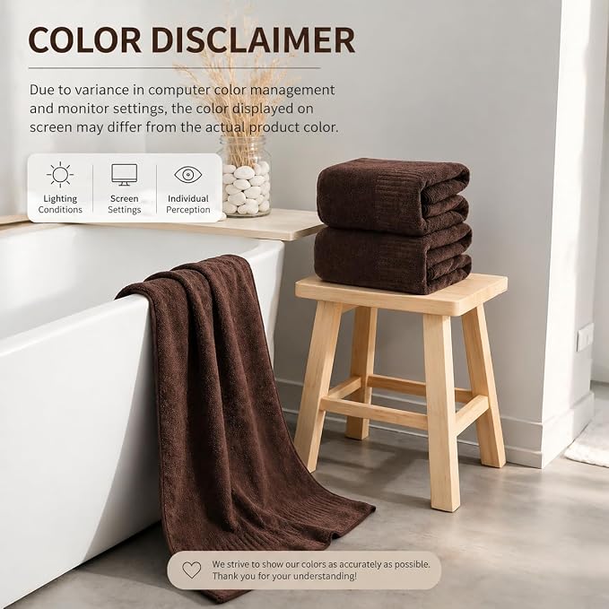 SEISSO 2 Pack Extra Large Bath Towels 63"x35", Bath Sheets - Image 6