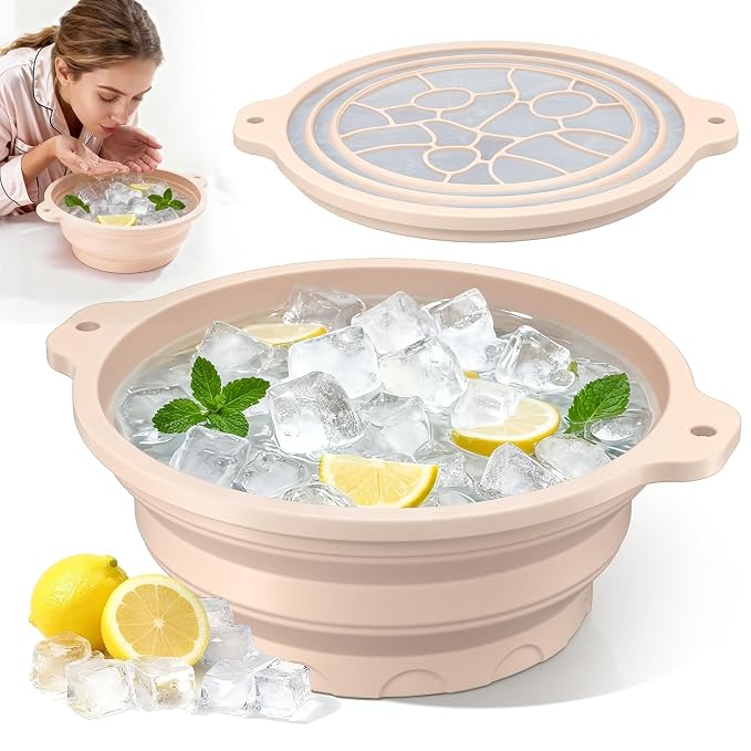 Face Ice Bath Bowl with Built-in Ice Tray by Dtuoen