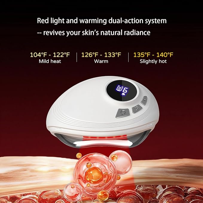 Professional LED Red Light Gua Sha Massager, 9-Level Adjustable Face and Neck - Image 3