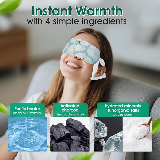 AROIC 120 Pack Steam Eye Masks Disposable, Heated Sleep Eye Mask - Image 6