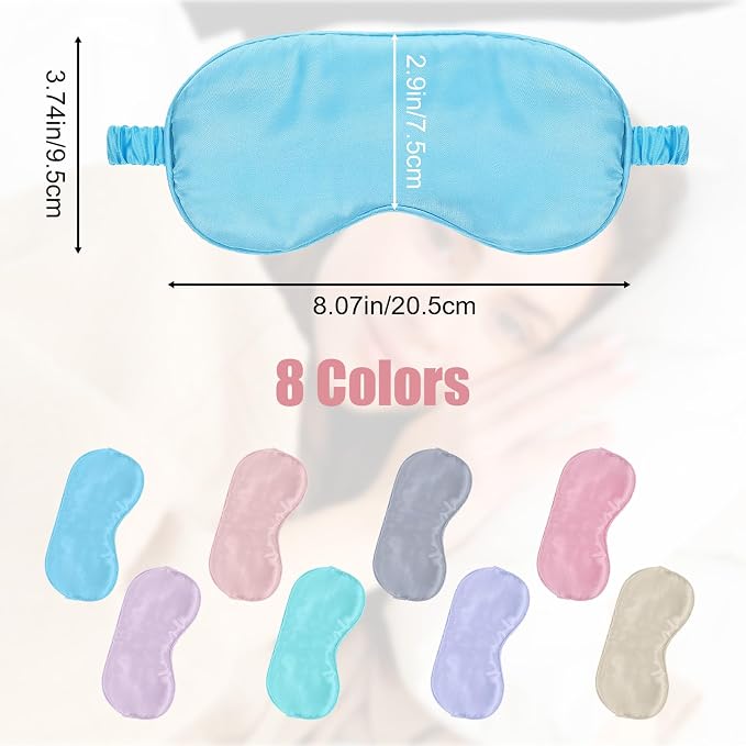 16 Pieces Silk Sleep Mask Silk Eye Mask - Image 2