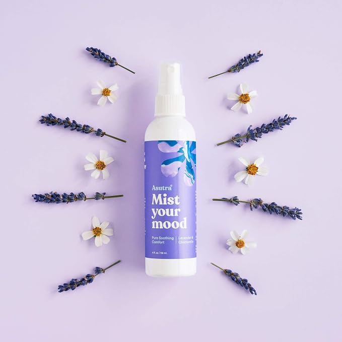 Asutra Multi-Use Natural Aromatherapy Essential Oil Room Spray, Calming Linen & - Image 2
