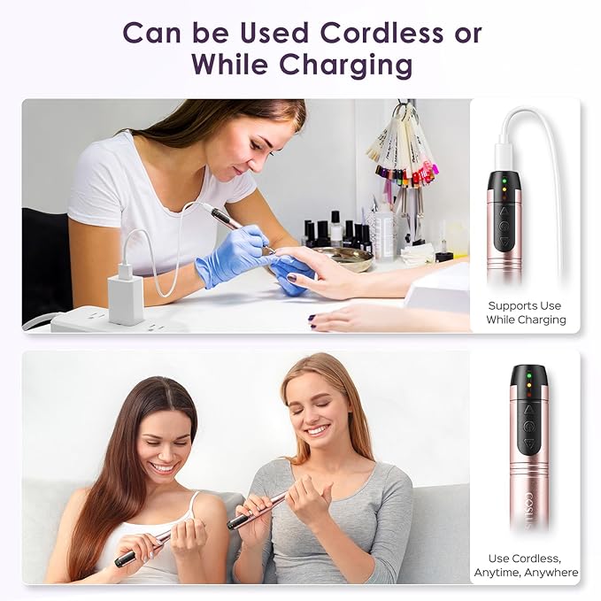 COSLUS C20 Cordless Nail Drill Electric File: Professional - Image 5