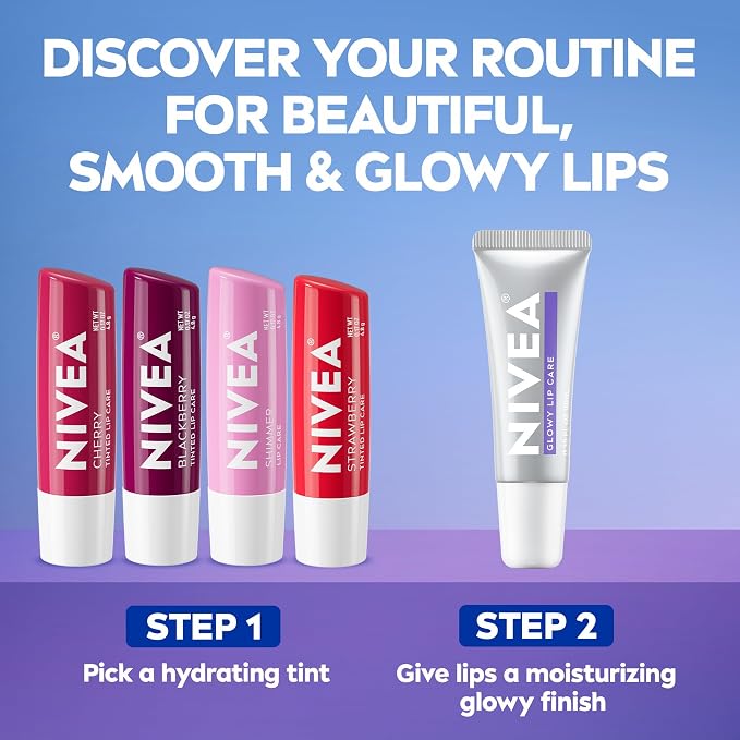 NIVEA Glowy Lips, Vegan Lip Balm - Image 7