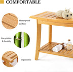 Unibambou Bamboo Shower Bench - Image 6