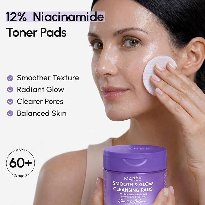 MAREE Niacinamide Toner Pads for Face – Exfoliating Pads - Image 2