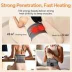 Heating Pad for Back, Lumbar Massager, Heated Waist Belt Wrap, Lower Back Pad - Image 2