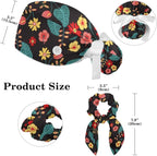 Women's Working Caps with Scrunchies Tarot Pattern Background Lace-Up Hat - Image 2
