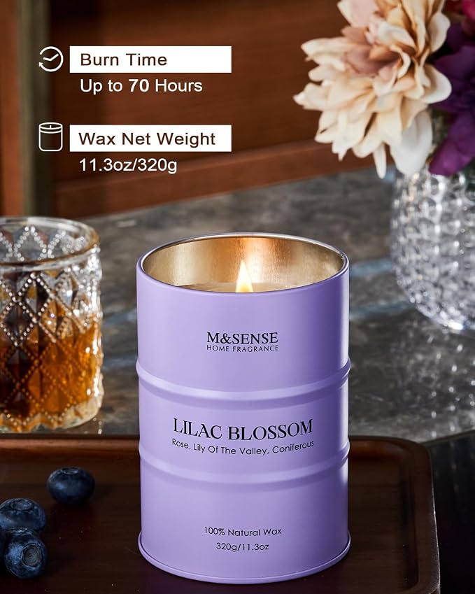 M&SENSE Lilac Blossom Soy Candles - Image 5