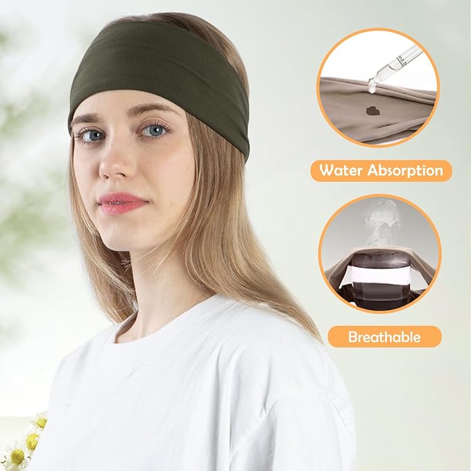 RITOPER Wide Headbands for Women Non Slip, Workout Yoga Running Womens Headband - Image 5