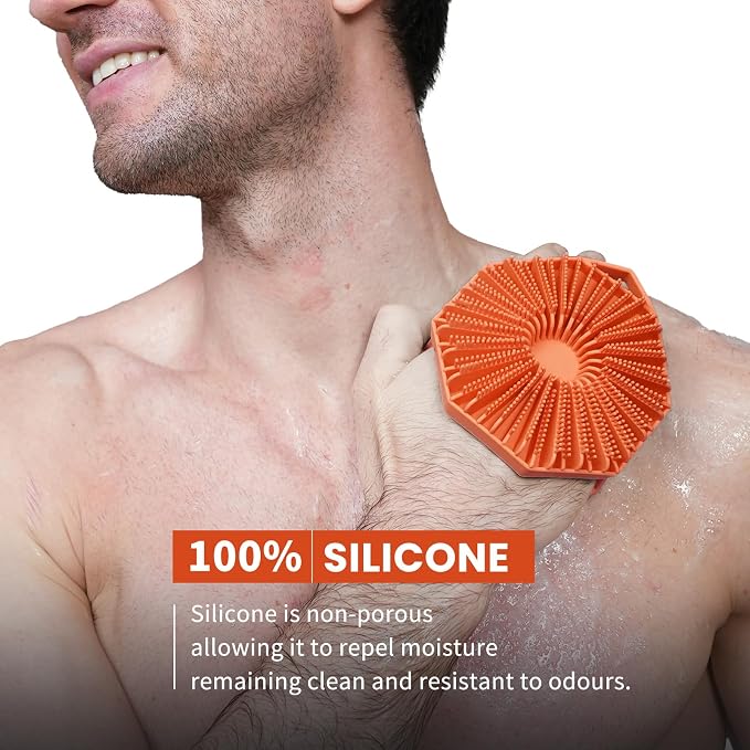 iTokGok® Premium 2-in-1 Silver-Infused Silicone Body Scrubber, Double-Sided - Image 2