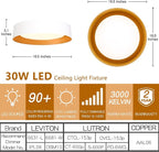 Bargeni 16.5 inch Dimmable LED Flush Mount Ceiling Light, Matte White - Image 3