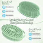 Silicone Back & Body Scrubber Set 2PCS, 13.4'' Gentle Exfoliating Back Scrubber - Image 4