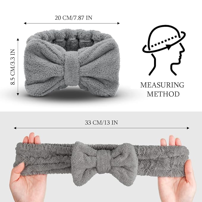 3 Pieces Towel Headbands for Women Makeup Headband for Washing Face Makeup Spa - Image 2