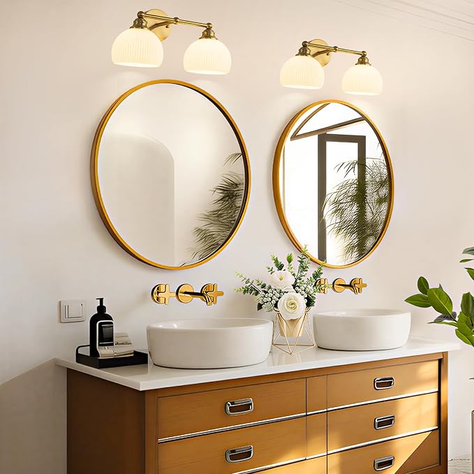 GoYeel Bathroom Vanity Light Fixtures, 2 Light Bathroom Lights Over Mirror - Image 6