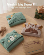 Blissful Diary Muslin Baby Hooded Towel, Soft and Absorbent Bath Towel - Image 7