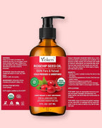 Yoken Rosehip Seed Oil Organic, USDA Certified 100% Pure Rosehip Oils - Image 7