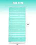 4 Packs Cotton Turkish Beach Towels Oversized Bath Pool Swim Towel Bulk Set - Image 5