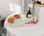 Green Small Tray, Oval Tray for Kitchen Counter, Bathtub Bathroom Vanity Items - Image 9