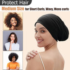 Sleep Cap Bonnet for Sleeping, Adjustable Cooling Ice Silk Lined Hair Bonnets - Image 7
