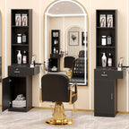 mefeir Salon Station, Barber Hair Stylist Storage Cabinet - Image 7