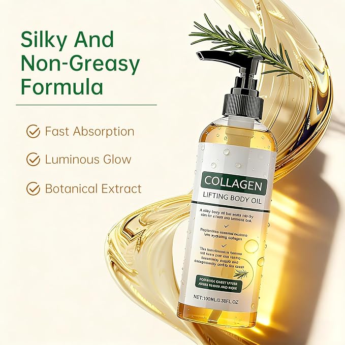 Collagen Lifting Body Oil After Shower, Hydrating Collagen Oil - Image 2