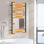 Heated Towel Rack for Bathroom, Hot Towel Warmer Rack Large 10 Bar Electric Hot - Image 6
