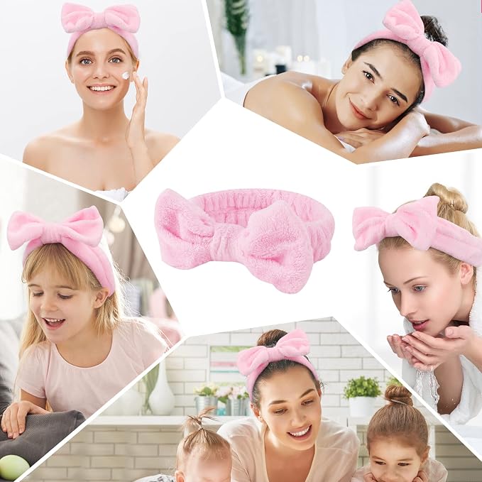Casoty Pink 6 Pcs Spa Headband, Hair Band - Image 4