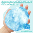 New Silicone Body Scrubber 4PCS, 360° Anti-Slip & Enlarged Exfoliating Bath - Image 5