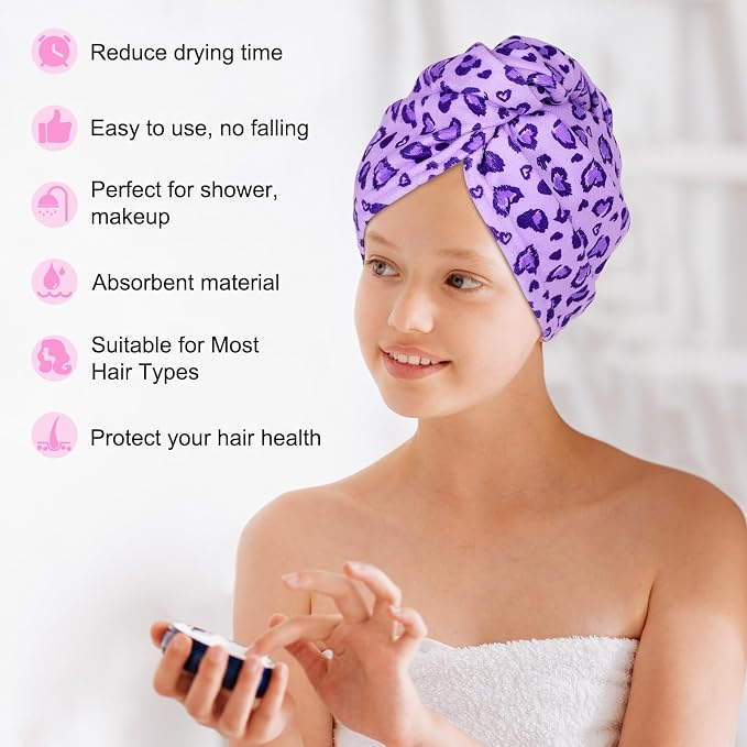 Basumee Microfiber Hair Towel Wrap - Image 5