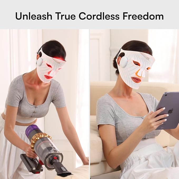 INIA Red Light Therapy Mask for Face, Glow Wireless LED Face Mask Light Therapy - Image 5