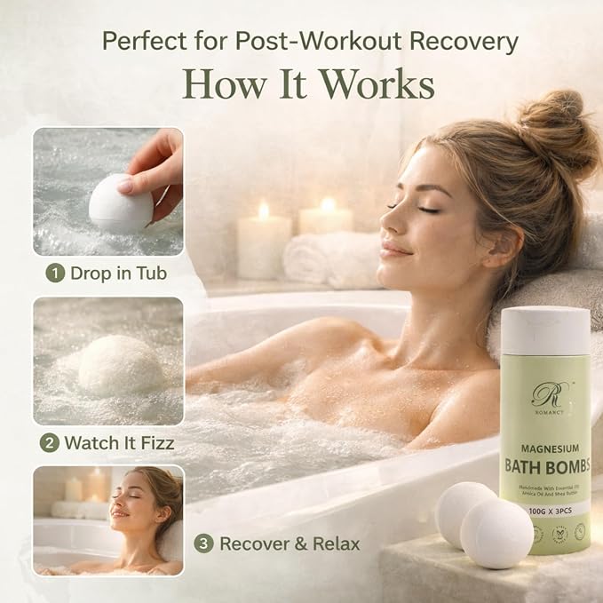 Magnesium Bath Bombs Gift Set – XL Epsom Salt Bath Bombs - Image 3