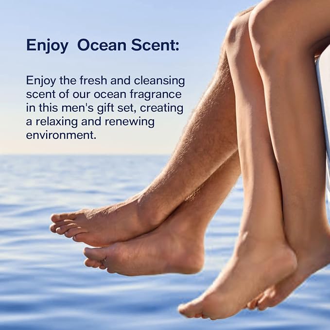 Father's Day Gift 12Pcs Men's Birthday Gift Ideas Ocean-Scented Bath Spa Set - Image 4