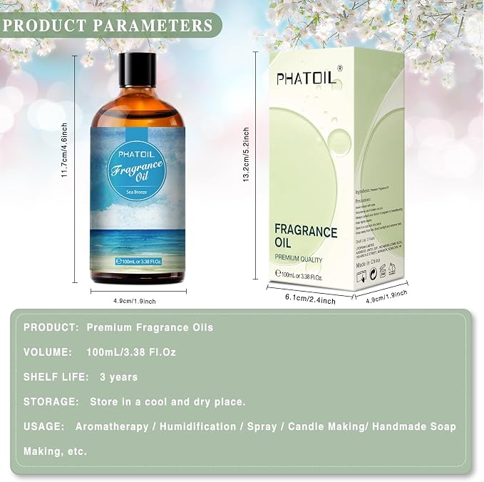 PHATOIL 3.38FL.OZ Sea Breeze Fragrance Oils - Image 3