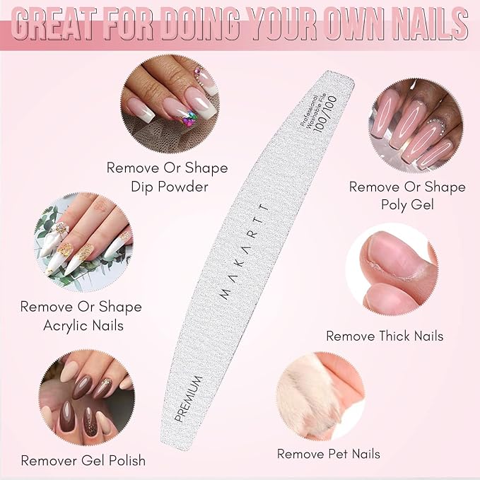 Makartt Nail File: 100/100 Grit Emery Boards - Image 6
